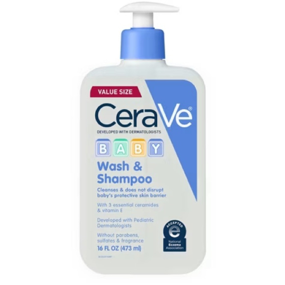 CeraVe Baby Gentle Bath Wash and Shampoo 16 fl oz